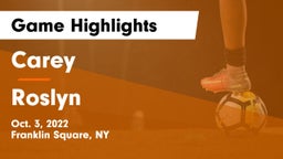 Carey  vs Roslyn  Game Highlights - Oct. 3, 2022