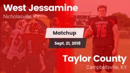 Matchup: West Jessamine High vs. Taylor County  2018