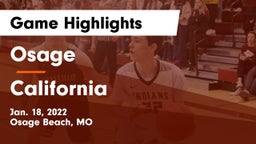 Osage  vs California  Game Highlights - Jan. 18, 2022
