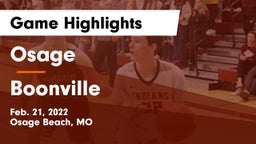 Osage  vs Boonville  Game Highlights - Feb. 21, 2022