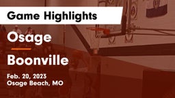 Osage  vs Boonville  Game Highlights - Feb. 20, 2023