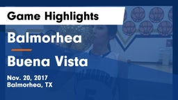 Balmorhea  vs Buena Vista  Game Highlights - Nov. 20, 2017