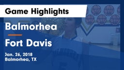 Balmorhea  vs Fort Davis Game Highlights - Jan. 26, 2018