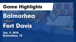 Balmorhea  vs Fort Davis  Game Highlights - Jan. 9, 2018