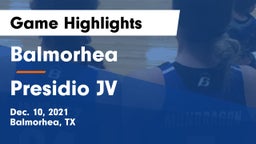 Balmorhea  vs Presidio JV Game Highlights - Dec. 10, 2021