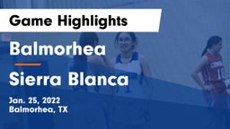 Balmorhea  vs Sierra Blanca Game Highlights - Jan. 25, 2022