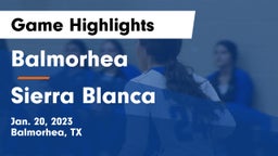 Balmorhea  vs Sierra Blanca Game Highlights - Jan. 20, 2023