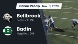 Recap: Bellbrook  vs. Badin  2023