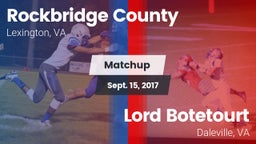 Matchup: Rockbridge County vs. Lord Botetourt  2017