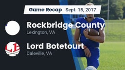 Recap: Rockbridge County  vs. Lord Botetourt  2017