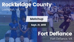 Matchup: Rockbridge County vs. Fort Defiance  2018