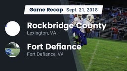 Recap: Rockbridge County  vs. Fort Defiance  2018