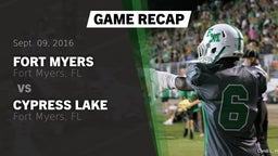 Recap: Fort Myers  vs. Cypress Lake  2016