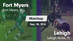 Matchup: Fort Myers High vs. Lehigh  2016