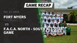 Recap: Fort Myers  vs. F.A.C.A. North - South All-Star Game 2016