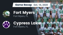 Recap: Fort Myers  vs. Cypress Lake  2020