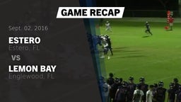 Recap: Estero  vs. Lemon Bay  2016