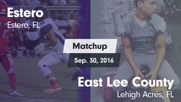 Matchup: Estero  vs. East Lee County  2016