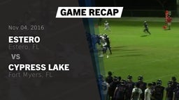 Recap: Estero  vs. Cypress Lake  2016