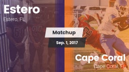 Matchup: Estero  vs. Cape Coral  2017