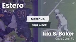 Matchup: Estero  vs. Ida S. Baker  2018