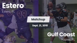 Matchup: Estero  vs. Gulf Coast  2018