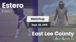 Matchup: Estero  vs. East Lee County  2018