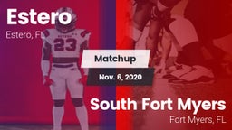 Matchup: Estero  vs. South Fort Myers  2020