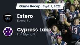 Recap: Estero  vs. Cypress Lake  2022