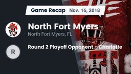 Recap: North Fort Myers  vs. Round 2 Playoff Opponent - Charlotte 2018