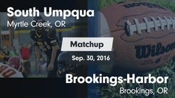 Matchup: South Umpqua High vs. Brookings-Harbor  2016