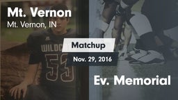 Matchup: Mt. Vernon High vs. Ev. Memorial 2016