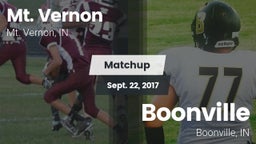 Matchup: Mt. Vernon High vs. Boonville  2017