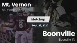 Matchup: Mt. Vernon High vs. Boonville  2020