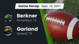 Recap: Berkner  vs. Garland  2017
