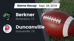 Recap: Berkner  vs. Duncanville  2018