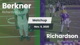Matchup: Berkner  vs. Richardson  2020