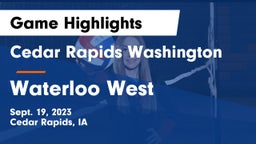 Cedar Rapids Washington  vs Waterloo West  Game Highlights - Sept. 19, 2023