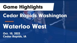 Cedar Rapids Washington  vs Waterloo West  Game Highlights - Oct. 10, 2023