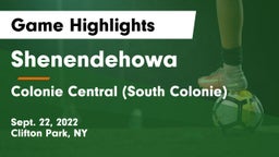 Shenendehowa  vs Colonie Central  (South Colonie) Game Highlights - Sept. 22, 2022