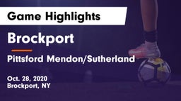 Brockport  vs Pittsford Mendon/Sutherland Game Highlights - Oct. 28, 2020
