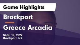 Brockport  vs Greece Arcadia  Game Highlights - Sept. 10, 2022