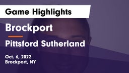 Brockport  vs Pittsford Sutherland  Game Highlights - Oct. 6, 2022