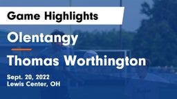 Olentangy  vs Thomas Worthington  Game Highlights - Sept. 20, 2022