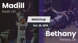 Matchup: Madill  vs. Bethany  2018