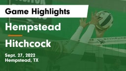 Hempstead  vs Hitchcock  Game Highlights - Sept. 27, 2022