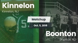 Matchup: Kinnelon  vs. Boonton  2018