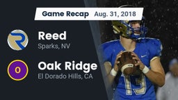Recap: Reed  vs. Oak Ridge  2018