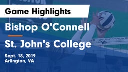 Bishop O'Connell  vs St. John's College  Game Highlights - Sept. 18, 2019