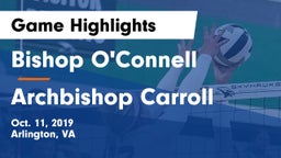 Bishop O'Connell  vs Archbishop Carroll Game Highlights - Oct. 11, 2019